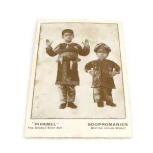 Antique Photo Card - Historical Ephemera - Vintage Freak Show Memorabilia